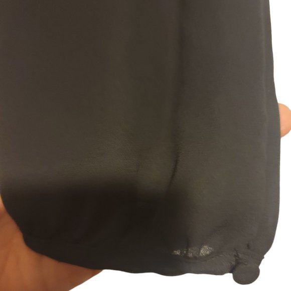 Who What Wear Black Ruffle Collar Blouse XXL (NWOT) - Picture 3 of 5